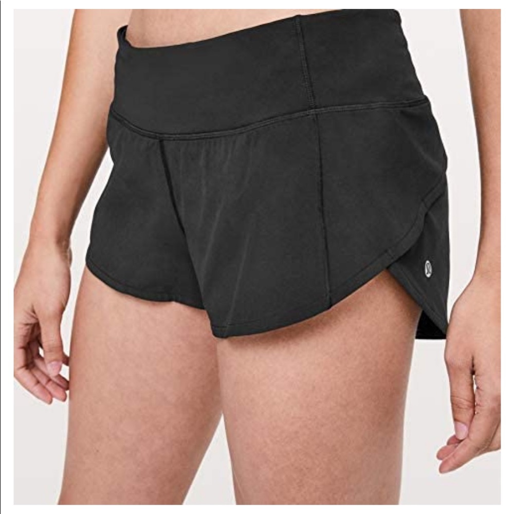 COPY - Black Lululemon Run Speed Up Shorts